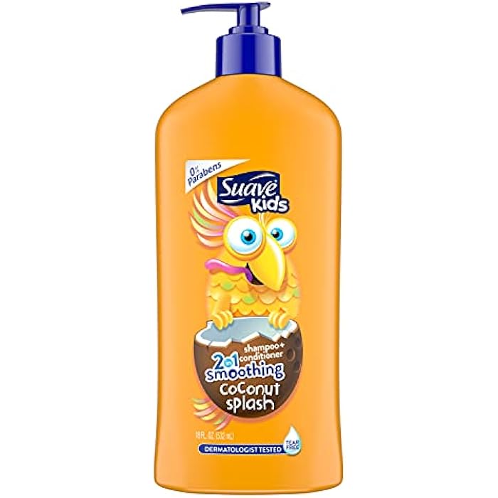 Suave kids 2 in 1 shampoo and conditioner with coconut scent, 532 ml - Image 1